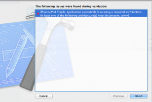 XCode: risolvere l’errore “Application executable is missing a required architecture (armv6)”