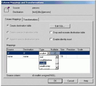 Migrare un DataBase da MySQL a MS SQLServer 2000