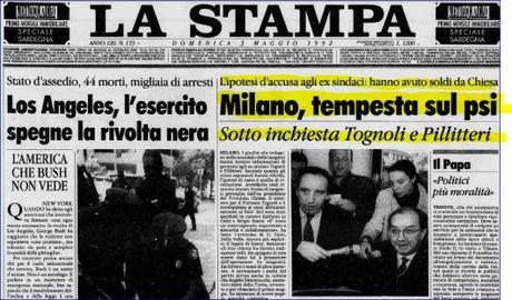 Gli Anni neri della Repubblica: sotto inchiesta il PSI milanese, dimissioni di Cossiga, la strage di Capaci