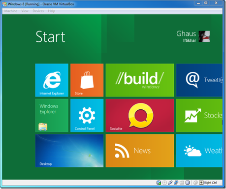 Windows 8 on virtual box thumb Come installare Windows 8 Consumer Preview