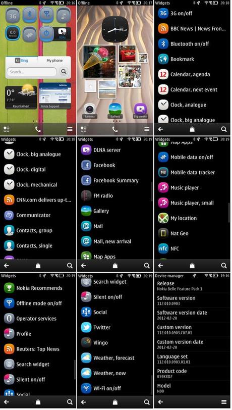 Tantissimi Widget in più nella nuova versione di Nokia Belle/Nokia Carla FP1