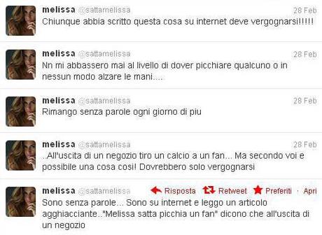 MELISSA SATTA AGGREDISCE UN FAN A MILANO