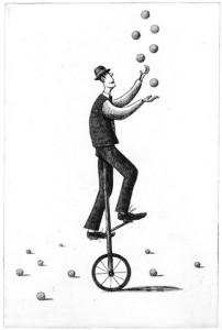 giocoliere sagittario: marzo da giocoliere