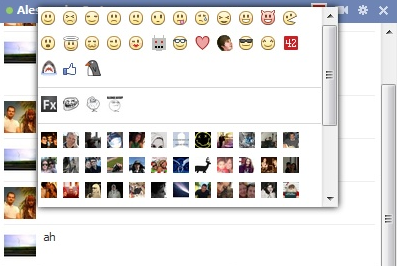 Chat Facebook su Desktop: Finestra grande e tante emoticon a disposizione