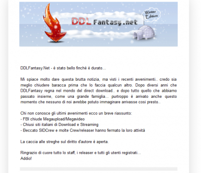 Chiude anche DDLFantasy ddlfantasy t Chiude anche DDLFantasy