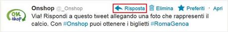 Twittando su Onshop partecipi al grande calcio! Per i follower più veloci i biglietti per la partita Roma-Genoa