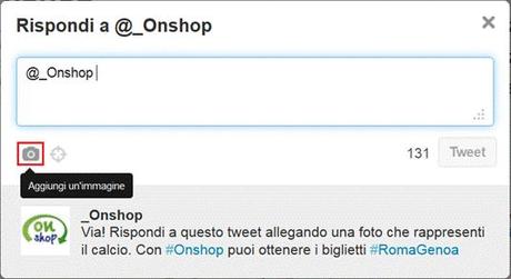 Twittando su Onshop partecipi al grande calcio! Per i follower più veloci i biglietti per la partita Roma-Genoa