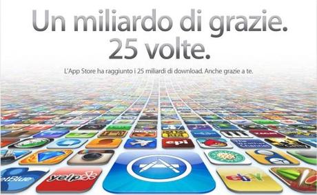 25 miliardi app iphone 570x351 Le 25 applicazioni più scaricate per iPhone e iPad di tutti i tempi