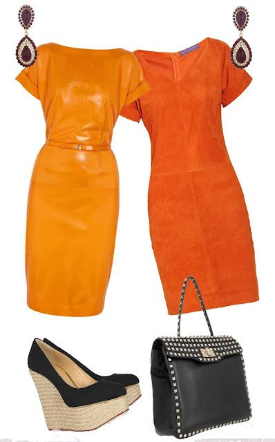 Orange leather, is the way.