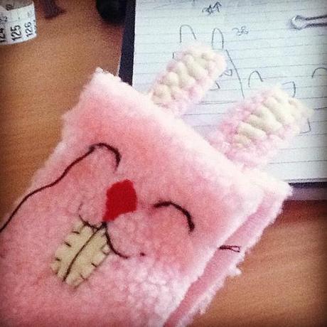 Working progress: iphone rabbit sleeve #cute #crafts