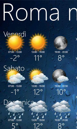 meteo Update: Weather View 3.3 per Windows Phone