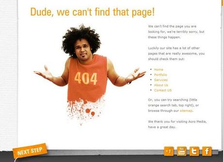 esempi pagina errore 404
