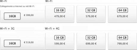 iPad 3: ecco i prezzi ufficiali!