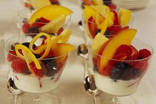 macedonia Macedonia con mousse di banana