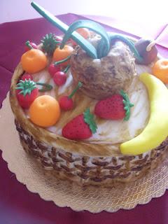 torta cesto di frutta