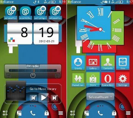 k WIDGET: Big analogue clock & Digital clock Mosaic by Baccara