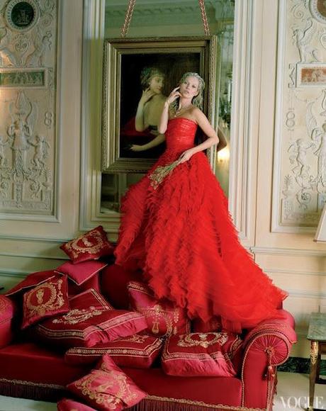 VOGUE AMERICA April 2012 || KATE MOSS photographed by TIM WALKER \ Style by GRACE CODDINGTON ||