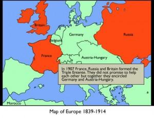 1907: La Germania circondata dalla Triplice Intesa