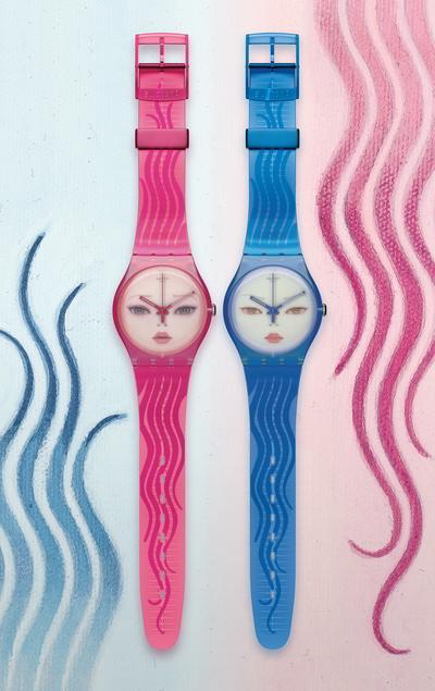 Swatch Art & Fashion Collection: Hideaki Kawashima inserisce volti femminili all’interno degli orologi
