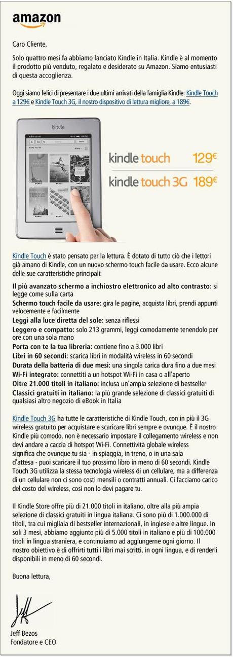 jeff letter kindle touch IT. V134390339  Kindle Touch e Touch 3G con Connessione 3G Gratis in Tutto il Mondo dal 27 Aprile in Italia