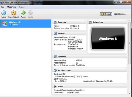 Come Installare Windows 8 Preview: Con Virtualbox