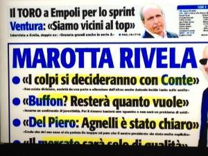 Foto,ecco la prima pagina del TuttoSport…Del Piero sempre più lontano da una riconferma