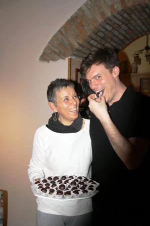 io e mirko con bonbons Wadai – frittelline indiane (compleanno)