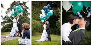 Un matrimonio in stile Audrey in bianco e blu