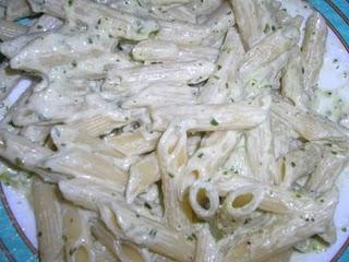 Penne pesto e Philadelphia