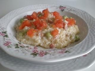 Risotto con pancetta, fave e pecorino Risotto con pancetta, fave e pecorino