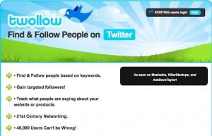 Twollow: seguire automaticamente Twitter impostando delle parole chiave