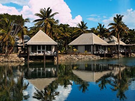 Vista delle Lagoon Bure a Musket Cove Resort