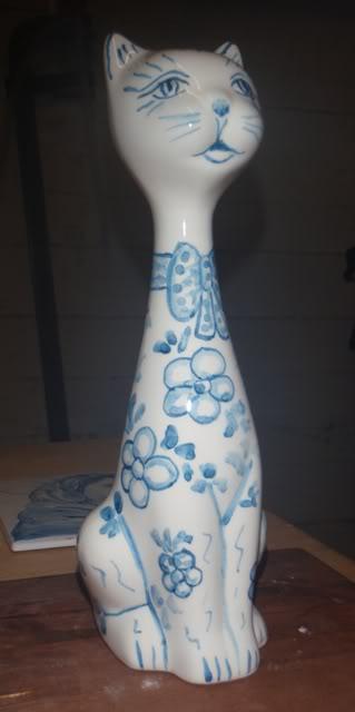 Ceramica e maiolica dipinta a mano: decoro gatti