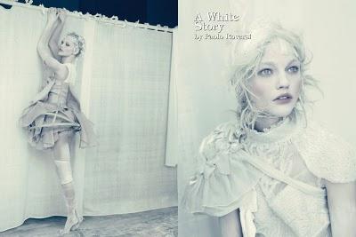 A WHITE STORY... Vogue Italia April 2010 by Paolo Roversi with Sasha Pivovarova & Guinevere van Seenus