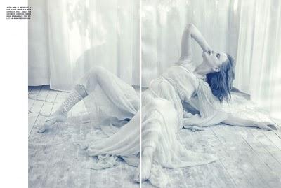 A WHITE STORY... Vogue Italia April 2010 by Paolo Roversi with Sasha Pivovarova & Guinevere van Seenus