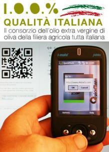 Il QR-CODE etichetta l’alta qualità 100% dell’olio extra vergine made in Italy