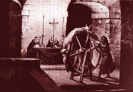 Torture in Spanish Holy Office. Illustration. XIX.