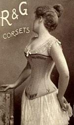 Pubblicità di un'azienda di corsetti