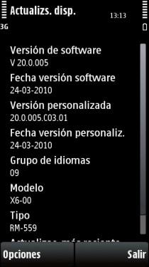 Nokia X6 gets new firmware update   
V20.0.005   Brings Kinetic Scrolling