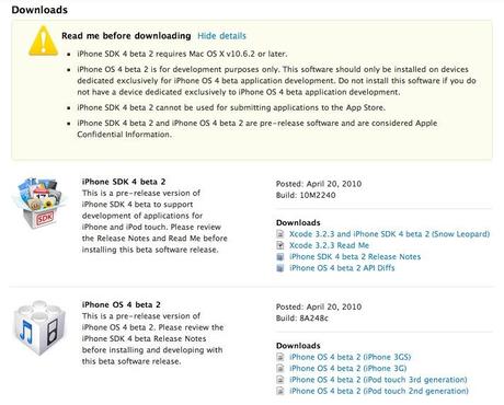 iPhone OS 4.0: disponibile al download la Beta 2 per gli sviluppatori