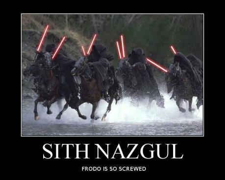 Se i Nazgul ci avevano le shpate lazer!Ci sono momenti pa...