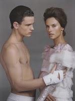 OUTRIGHT.. Vogue Russia May 2010 by Alasdair McLellan with Alessandra Ambrosio, Simon Nessman and Oskar Tranum