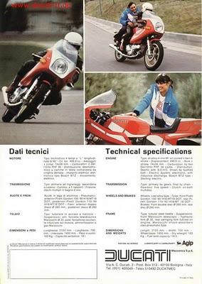 Vintage Brochures: Ducati Pantah 500 SL 1979-1980-1981