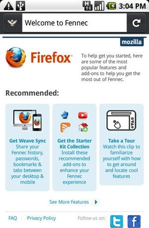 Mozilla Fennec: finalmente disponibile al download la pre-alpha di Firefox per Android