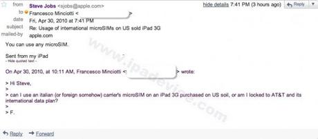 L’iPad 3G Americano funziona anche in Italia – La conferma di Steve Jobs