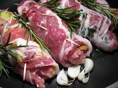 Notte folle a Manhattan.....Secondo piatto con contorno ovvero Involtini di capocollo e zucchine grigliate