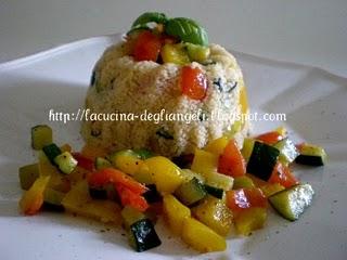 Timballini di cuscus e verdure