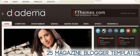 25 templates per blogger blogspot in stile magazine