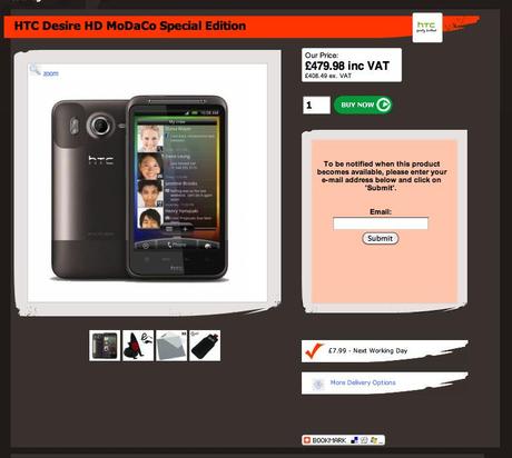 HTC Desire HD in offerta su MoDaCo – Attenzione!