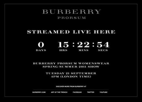 Sfilate in diretta comodamente da casa vostra: Burberry